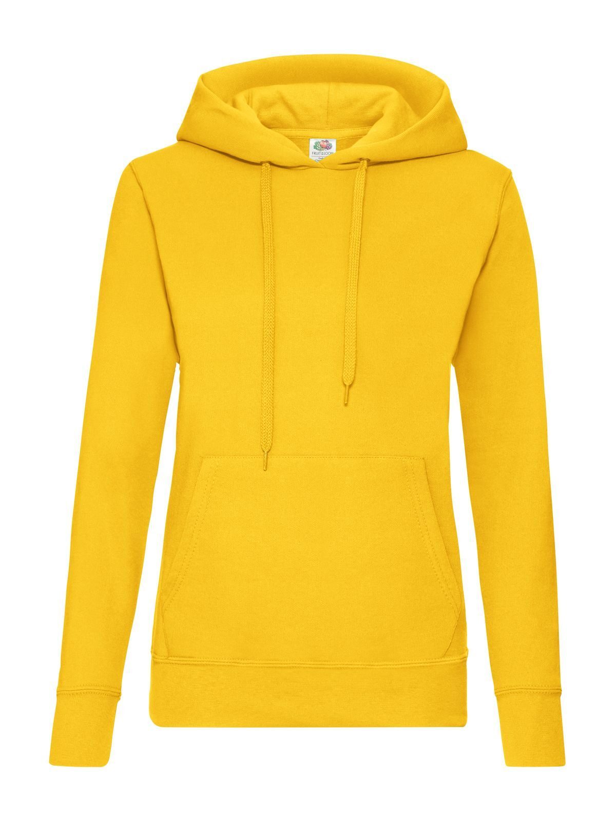 Classic Hooded Sweat Damen Sweatshirt / Hoodie – Fruit of the Loom – Farbe sunflower – individuell veredelbar