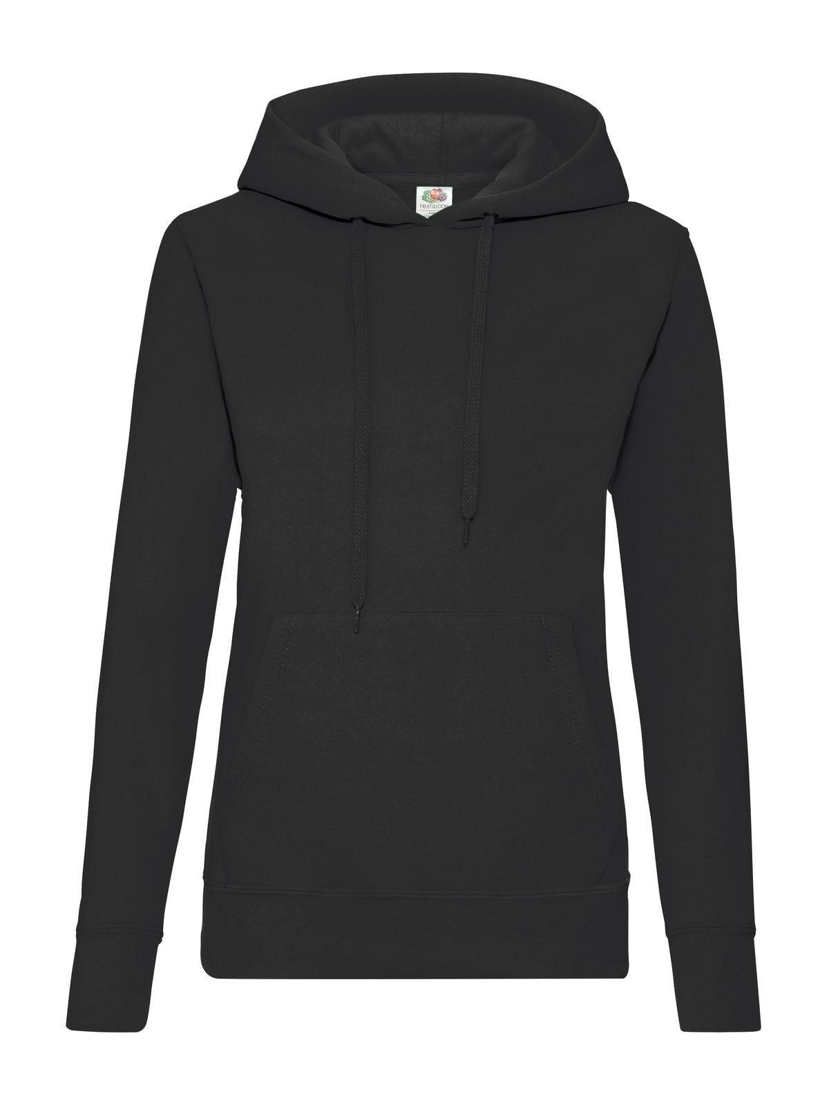 Classic Hooded Sweat Damen Sweatshirt / Hoodie – Fruit of the Loom – Farbe Schwarz – individuell veredelbar