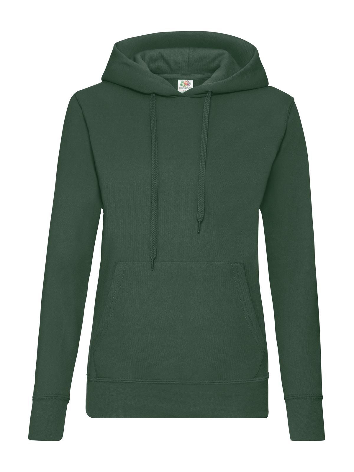 Classic Hooded Sweat Damen Sweatshirt / Hoodie – Fruit of the Loom – Farbe bottle green – individuell veredelbar