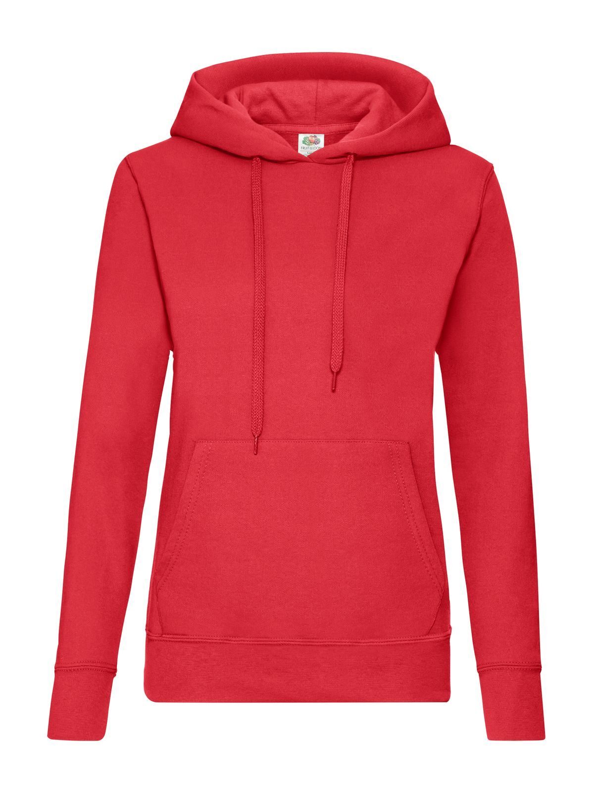 Classic Hooded Sweat Damen Sweatshirt / Hoodie – Fruit of the Loom – Farbe Rot – individuell veredelbar