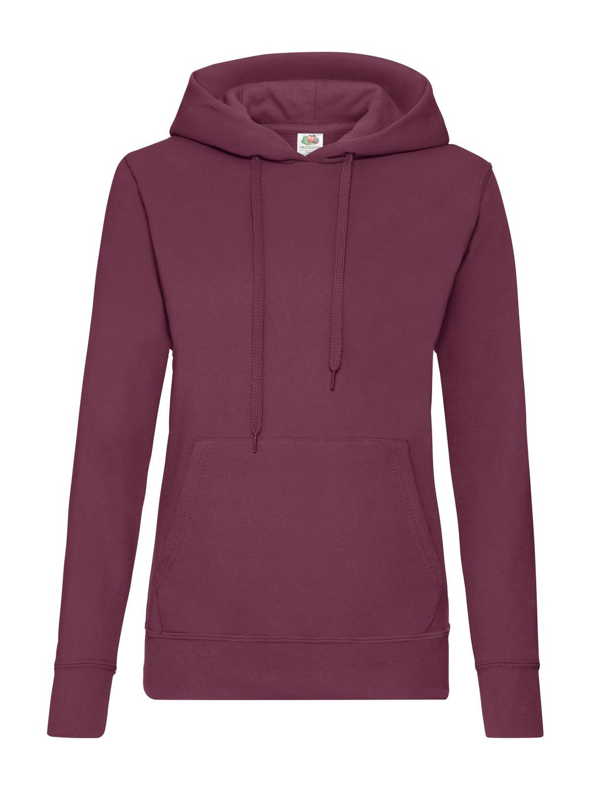 Classic Hooded Sweat Damen Sweatshirt / Hoodie – Fruit of the Loom – Farbe Burgundy – individuell veredelbar