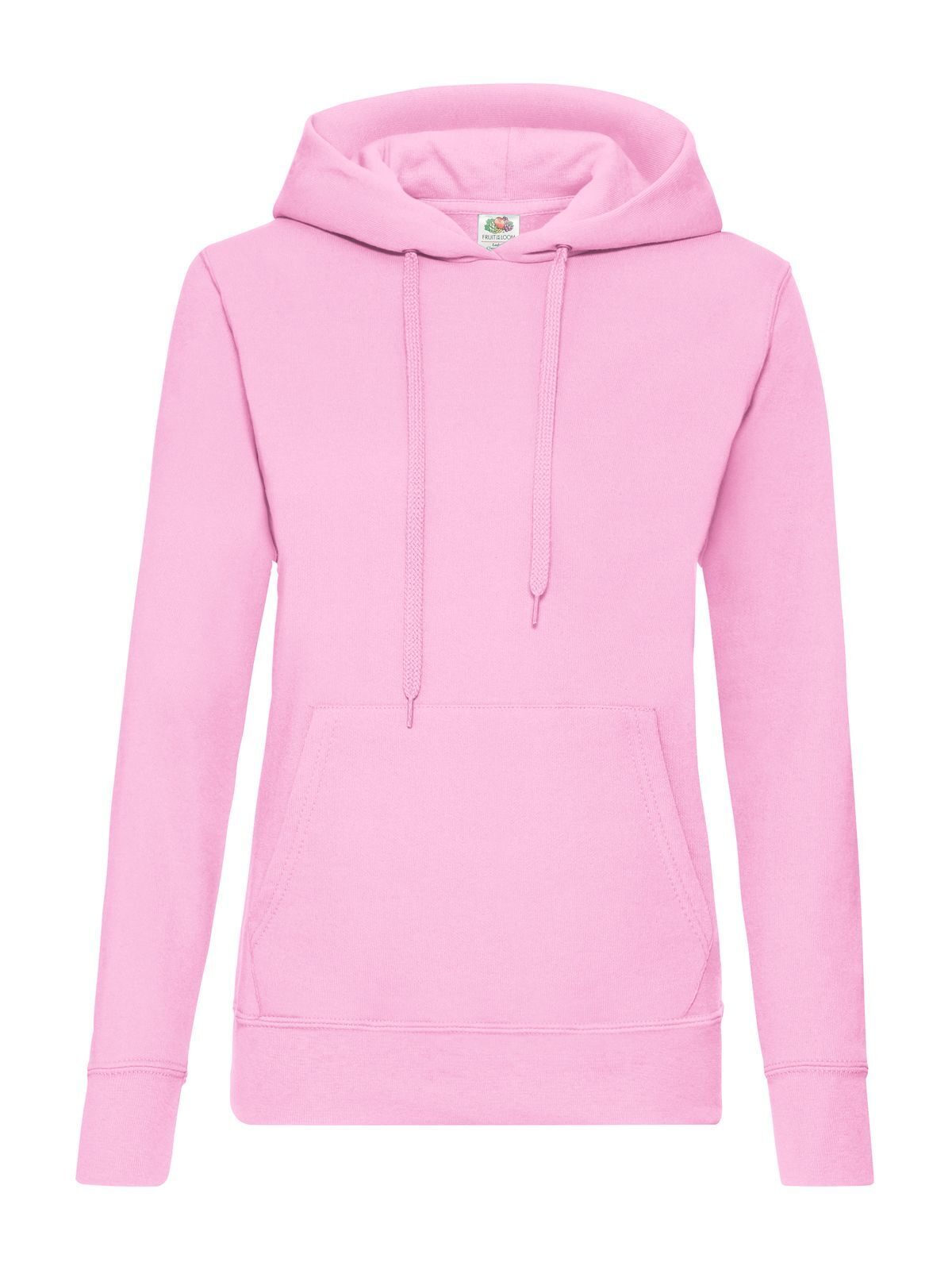 Classic Hooded Sweat Damen Sweatshirt / Hoodie – Fruit of the Loom – Farbe light pink – individuell veredelbar