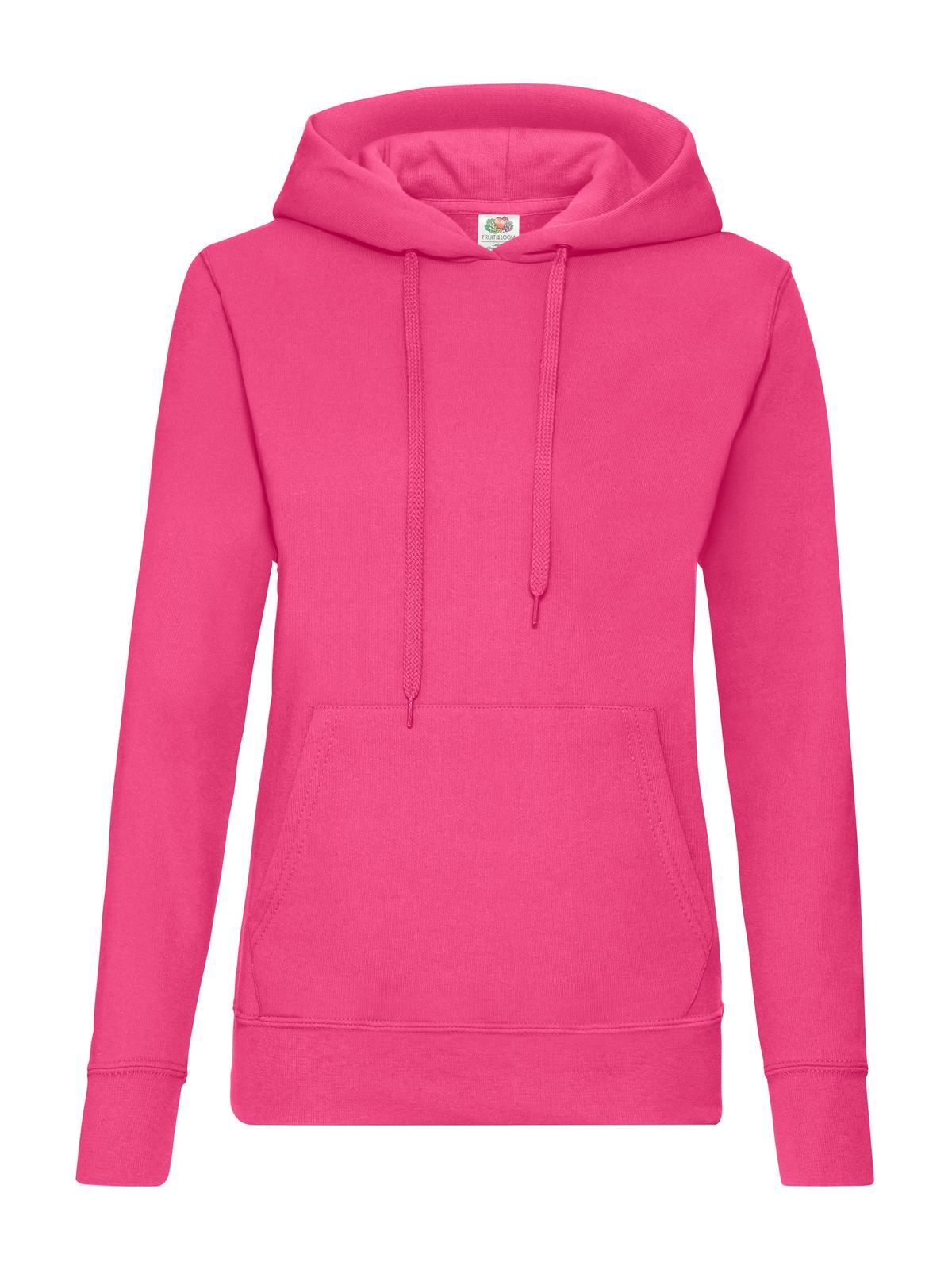 Classic Hooded Sweat Damen Sweatshirt / Hoodie – Fruit of the Loom – Farbe Fuchsia – individuell veredelbar