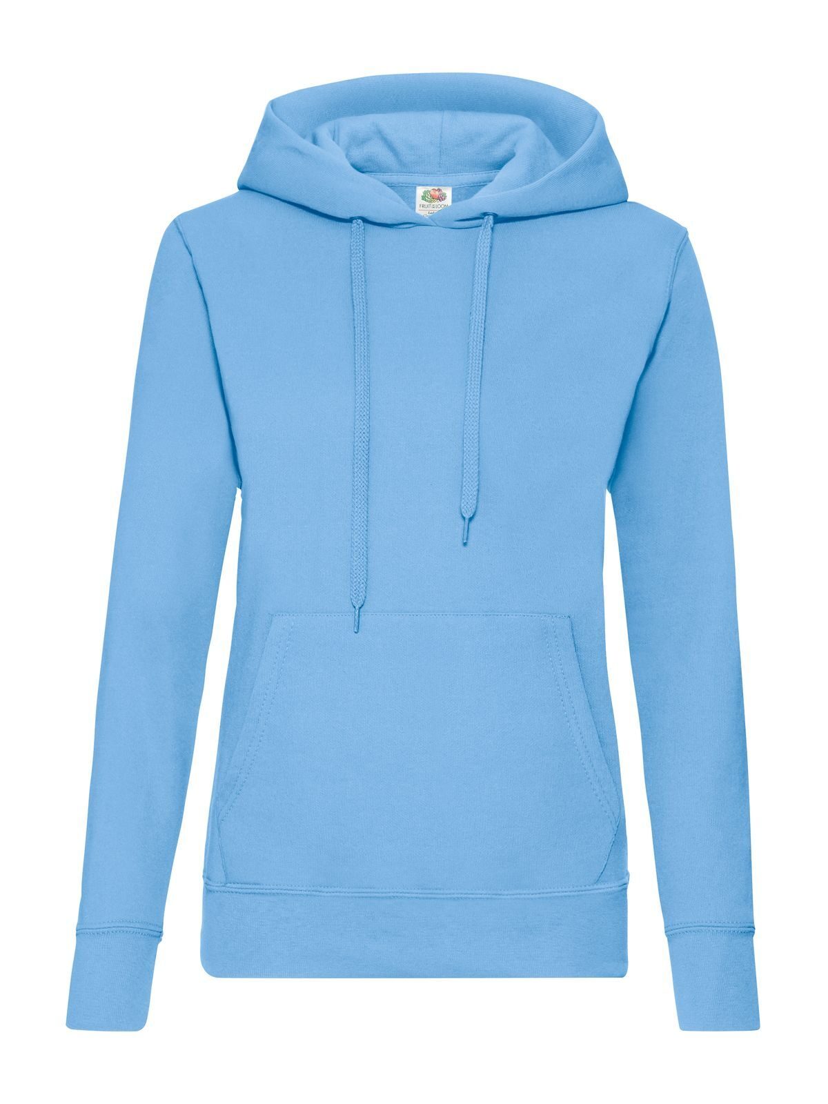 Classic Hooded Sweat Damen Sweatshirt / Hoodie – Fruit of the Loom – Farbe Hellblau – individuell veredelbar