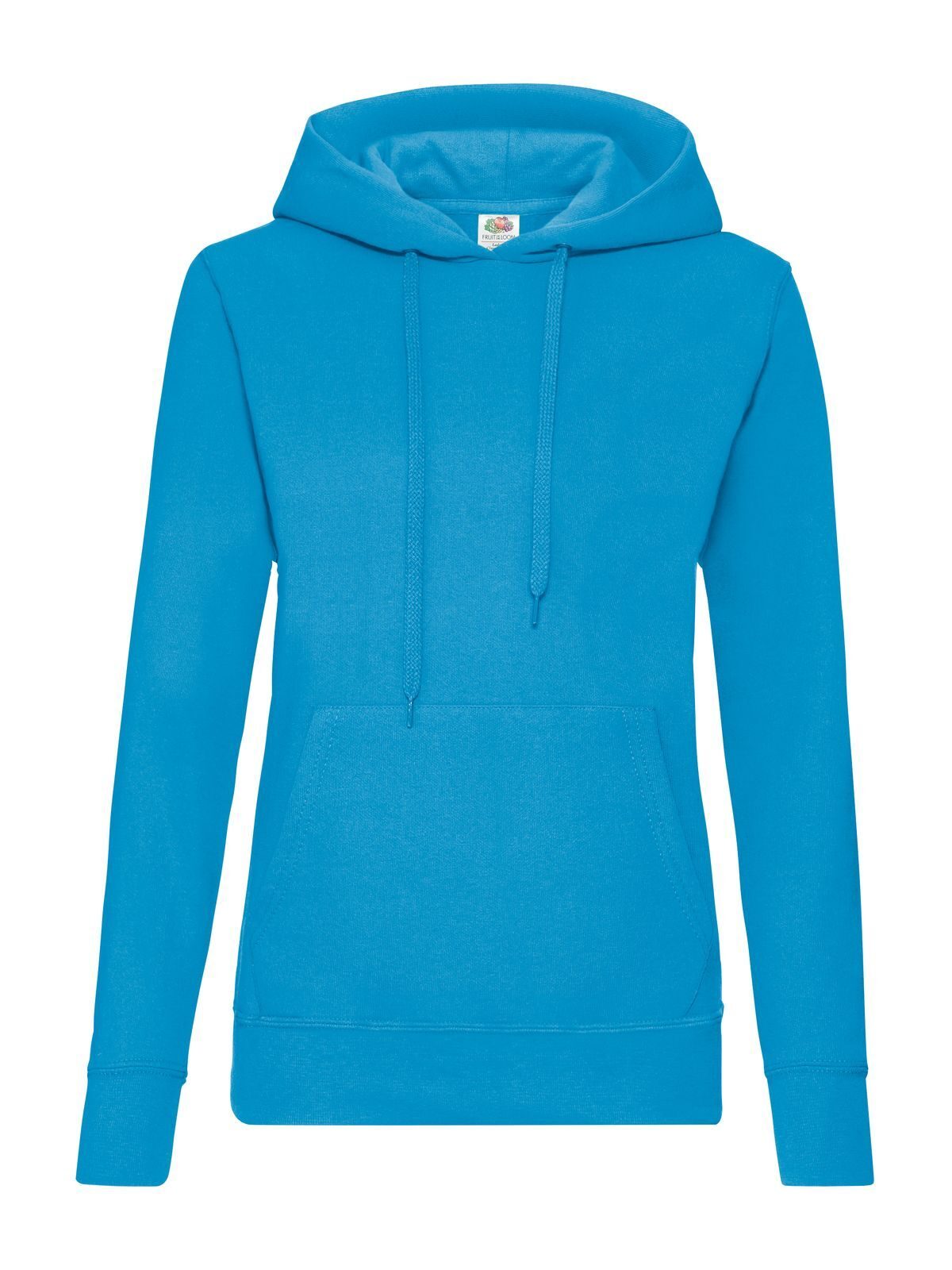 Classic Hooded Sweat Damen Sweatshirt / Hoodie – Fruit of the Loom – Farbe azure blue – individuell veredelbar