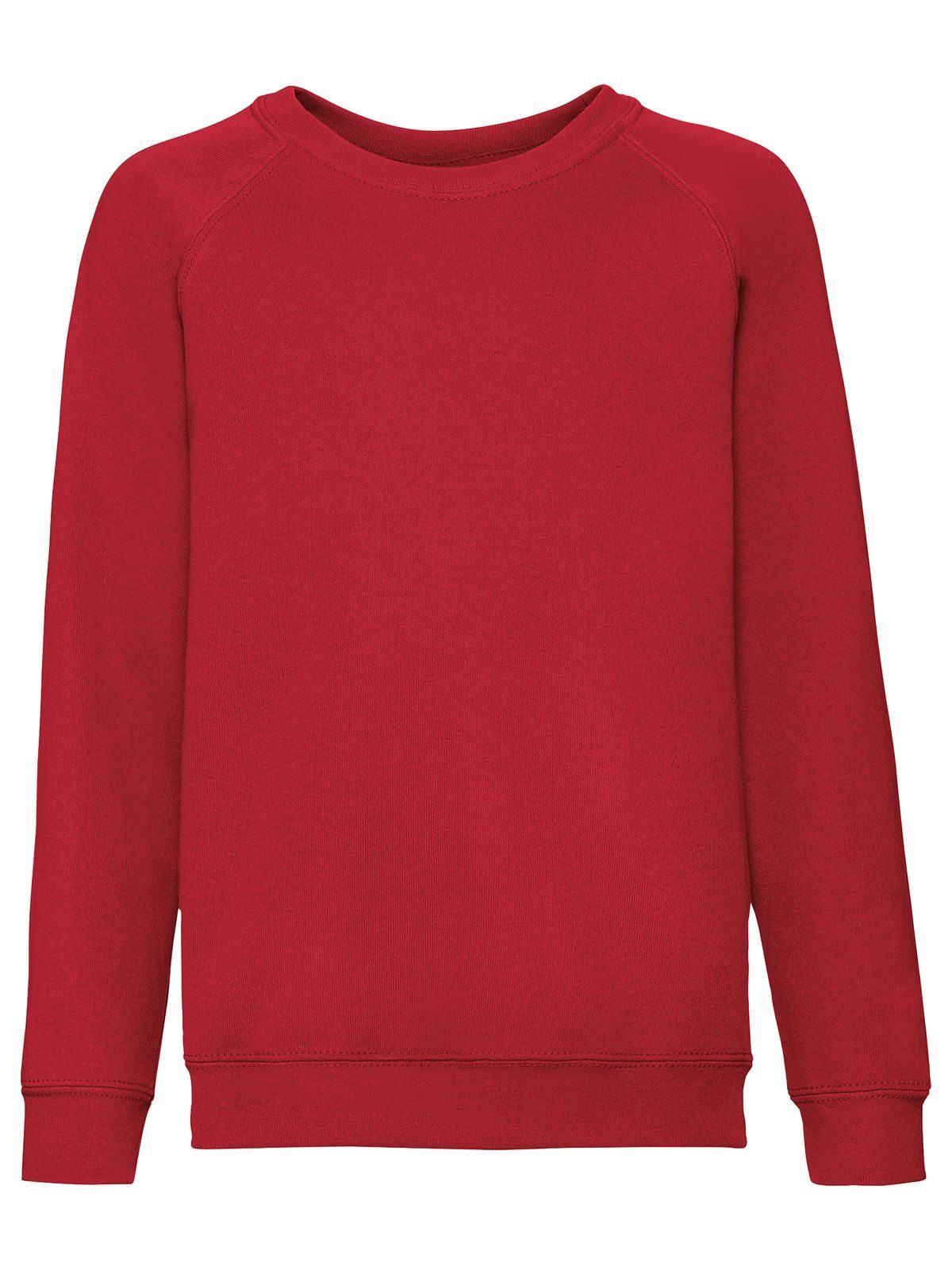 Classic Raglan Sweat Kinder Sweatshirt / Hoodie – Fruit of the Loom – Farbe Rot – individuell veredelbar