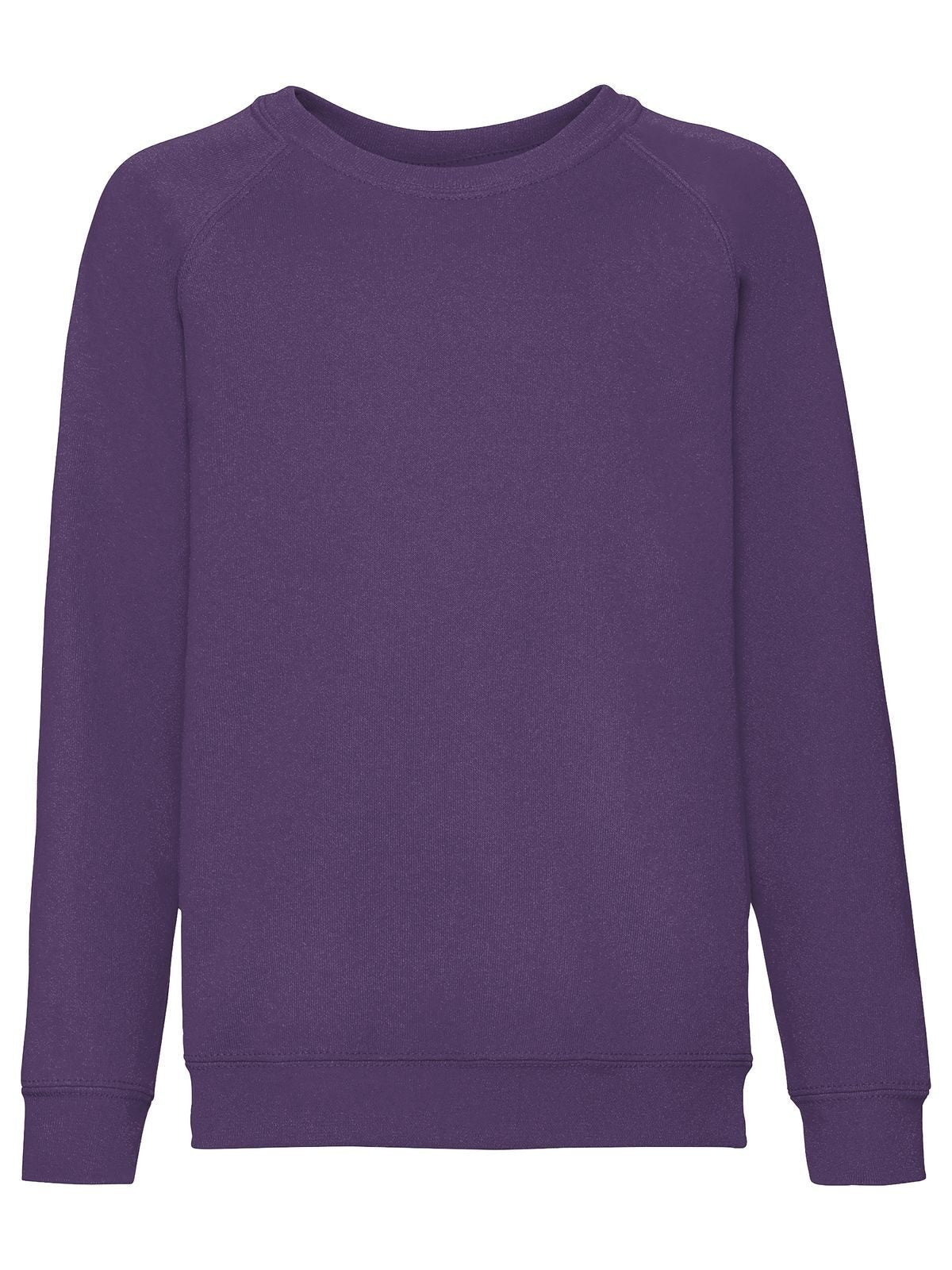 Classic Raglan Sweat Kinder Sweatshirt / Hoodie – Fruit of the Loom – Farbe Lila – individuell veredelbar