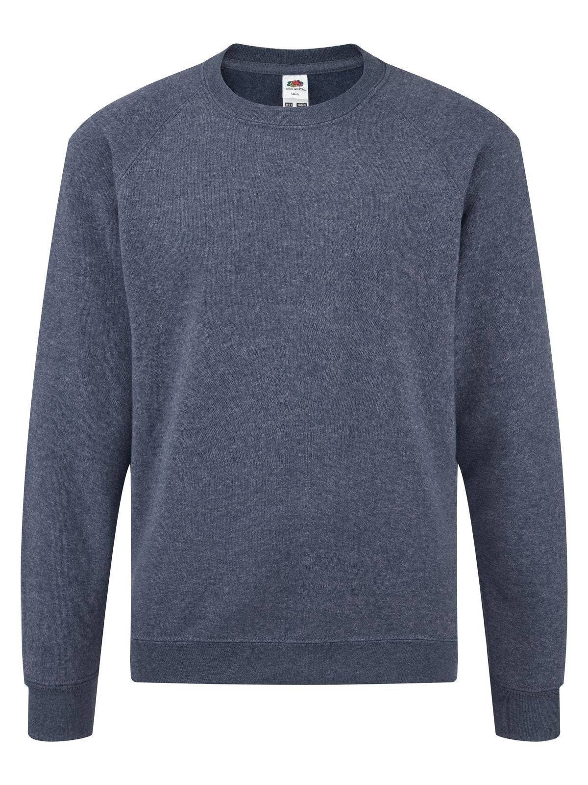 Classic Raglan Sweat Kinder Sweatshirt / Hoodie – Fruit of the Loom – Farbe vintage heather navy – individuell veredelbar