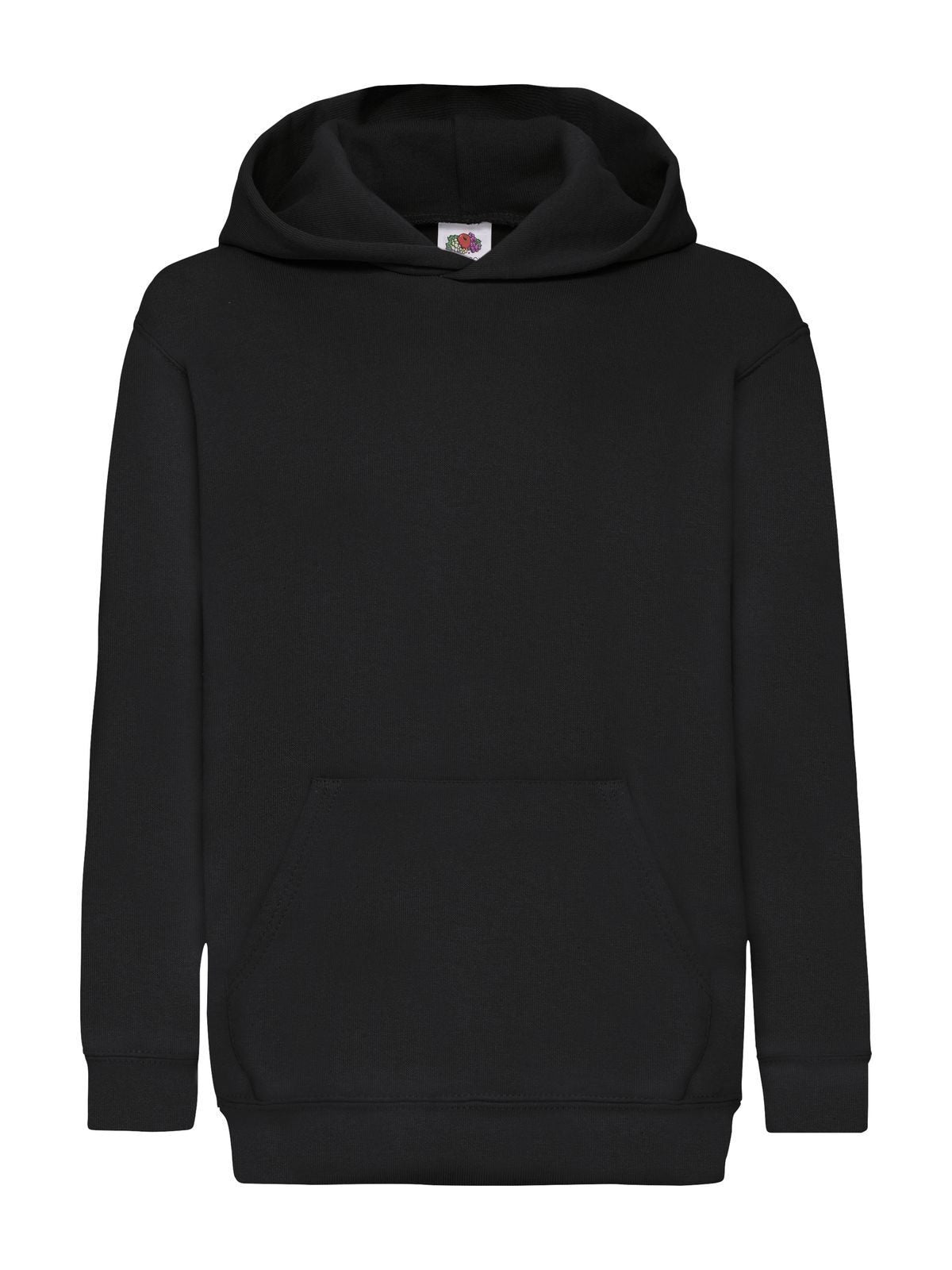 Classic Hooded Sweat Kinder Sweatshirt / Hoodie – Fruit of the Loom – Farbe Schwarz – individuell veredelbar