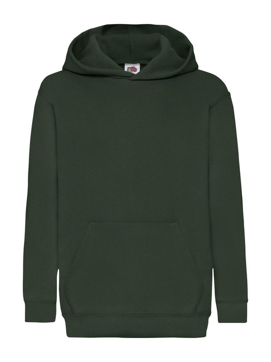 Classic Hooded Sweat Kinder Sweatshirt / Hoodie – Fruit of the Loom – Farbe bottle green – individuell veredelbar