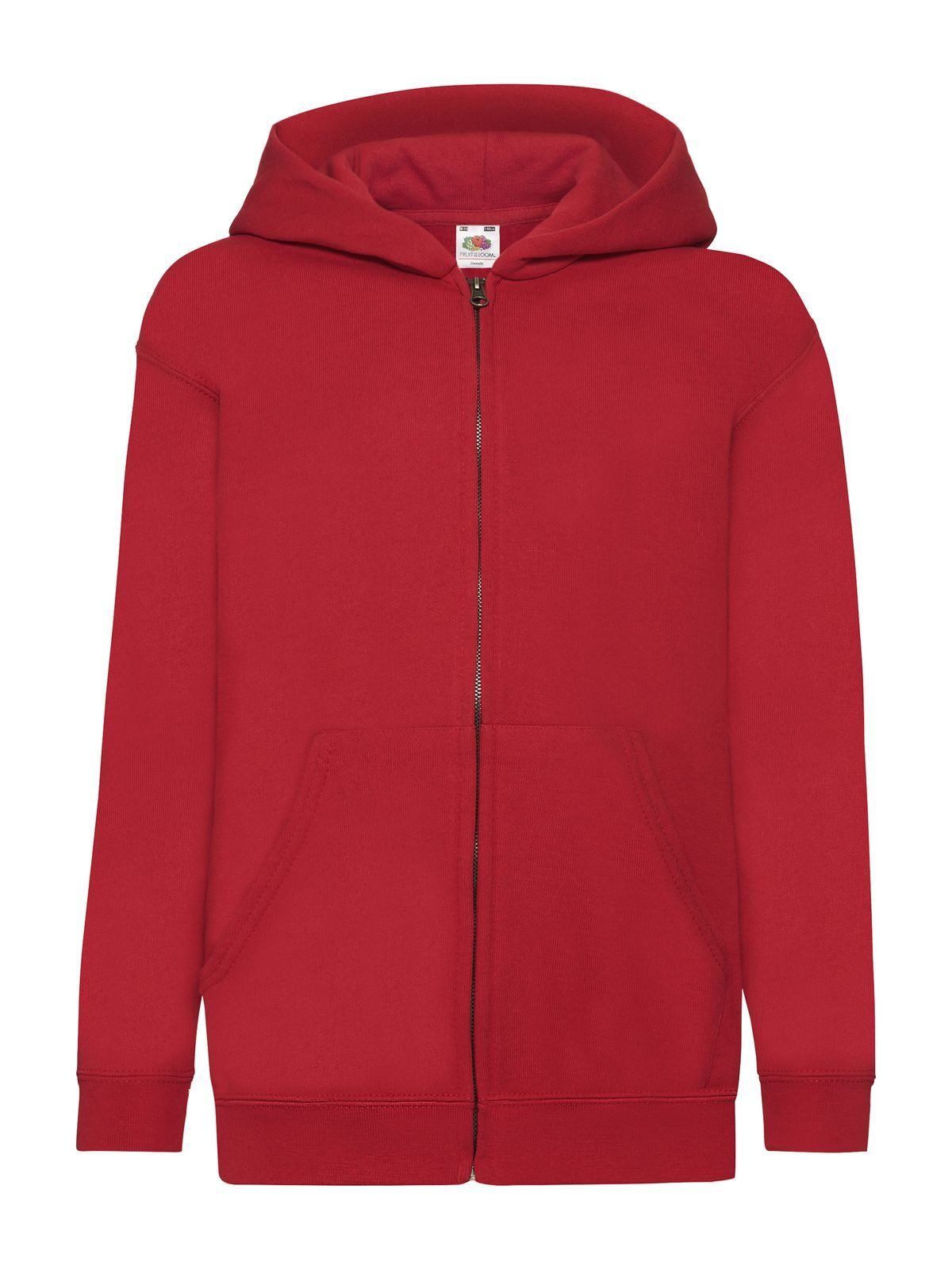 Classic Hooded Sweat Jacket Kinder Sweatshirt / Hoodie – Fruit of the Loom – Farbe Rot – individuell veredelbar