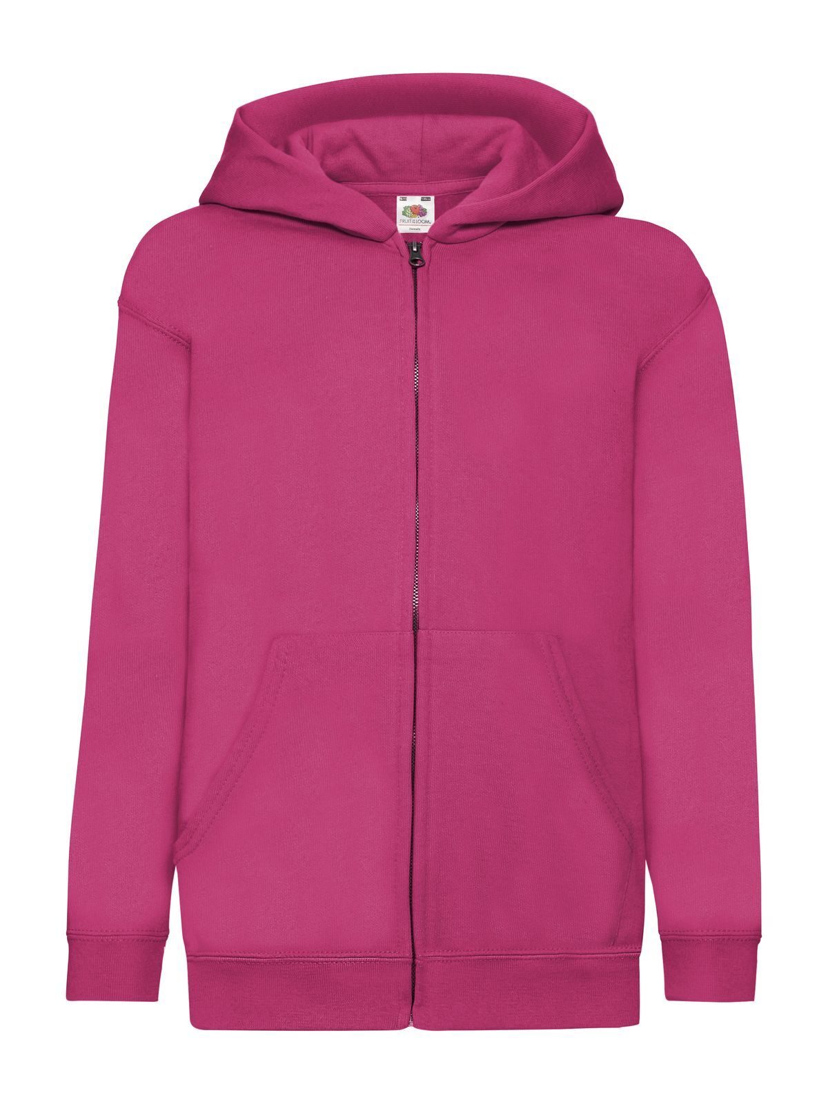 Classic Hooded Sweat Jacket Kinder Sweatshirt / Hoodie – Fruit of the Loom – Farbe Fuchsia – individuell veredelbar