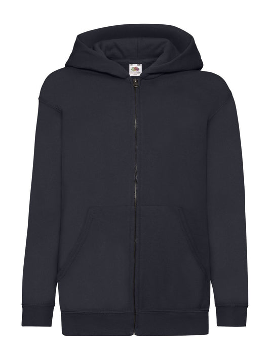 Classic Hooded Sweat Jacket Kinder Sweatshirt / Hoodie – Fruit of the Loom – Farbe deep navy – individuell veredelbar