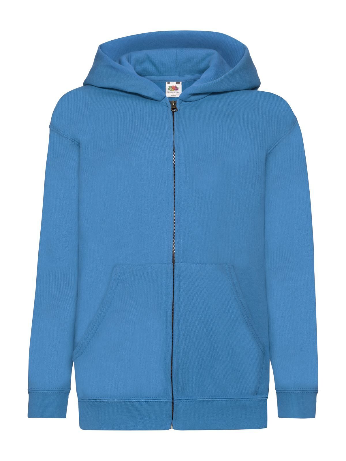 Classic Hooded Sweat Jacket Kinder Sweatshirt / Hoodie – Fruit of the Loom – Farbe azure blue – individuell veredelbar