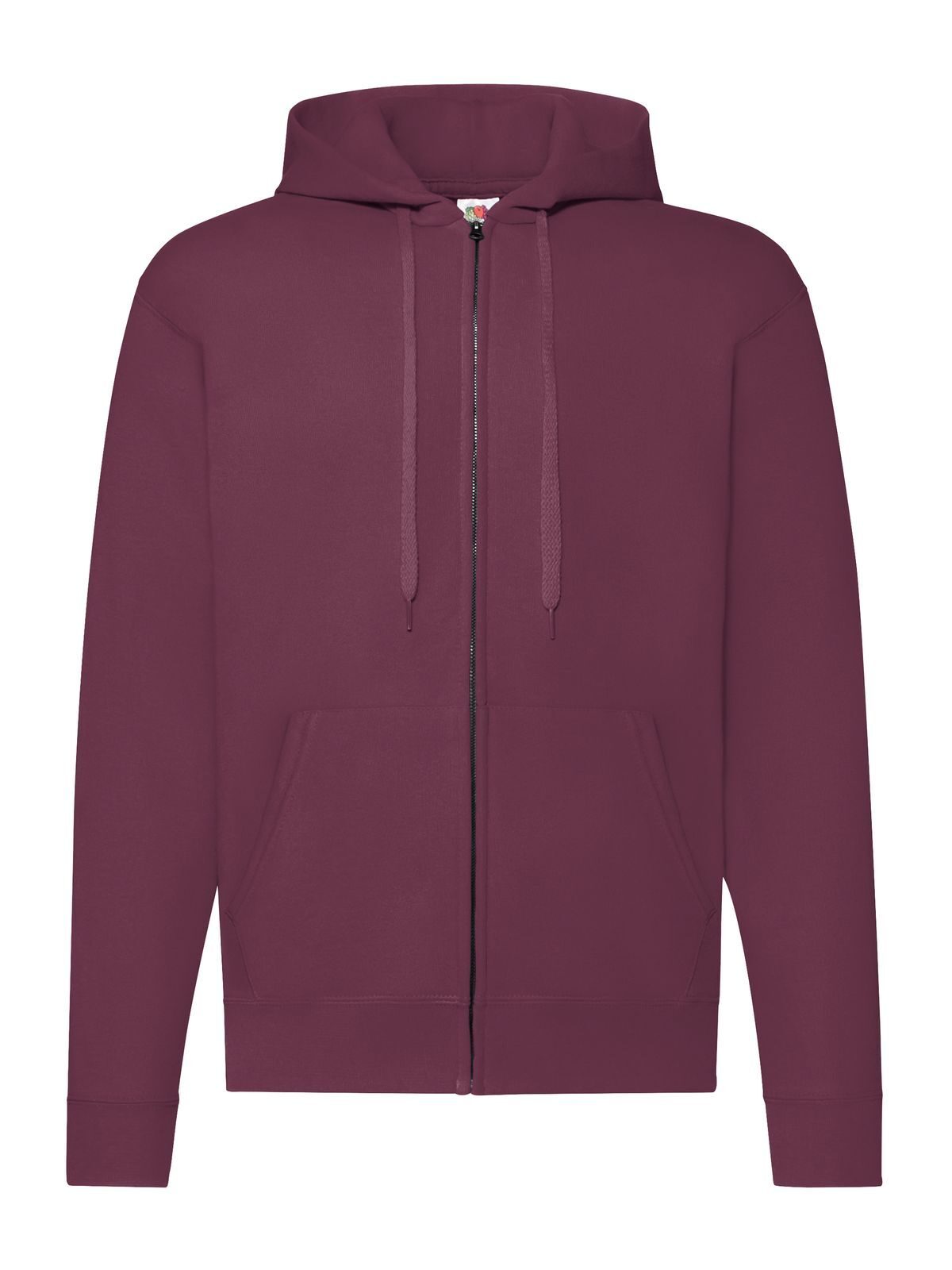 Classic Hooded Sweat Jacket Herren Sweatshirt / Hoodie – Fruit of the Loom – Farbe Burgundy – individuell veredelbar