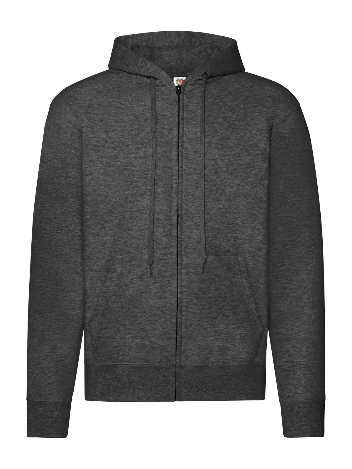 Classic Hooded Sweat Jacket Herren Sweatshirt / Hoodie – Fruit of the Loom – Farbe grigio melange scuro – individuell veredelbar