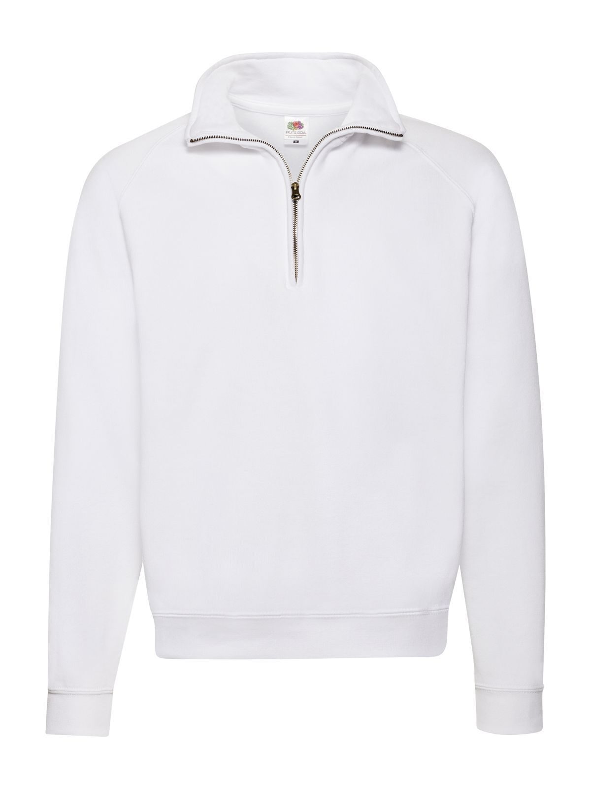Classic Zip Neck Sweat Herren Sweatshirt / Hoodie – Fruit of the Loom – Farbe Weiß – individuell veredelbar