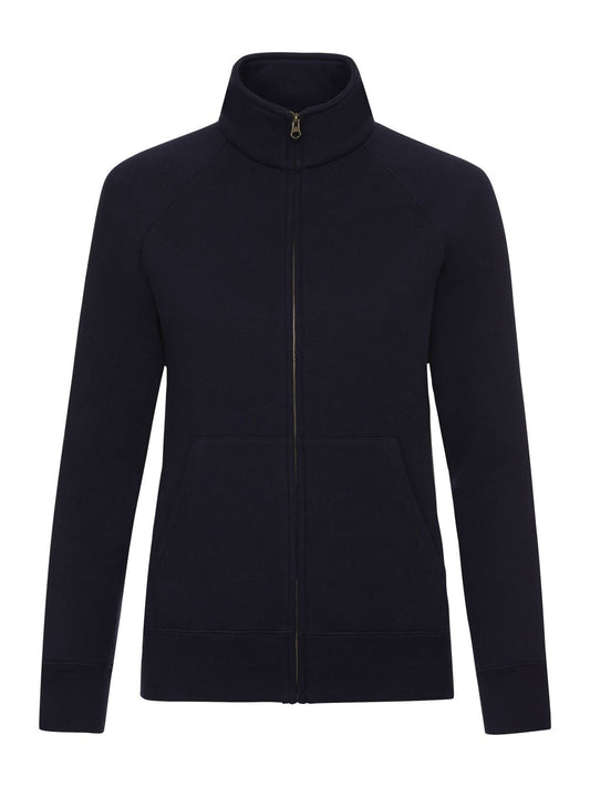 Premium Sweat Jacket Damen Sweatshirt / Hoodie – Fruit of the Loom – Farbe deep navy – individuell veredelbar