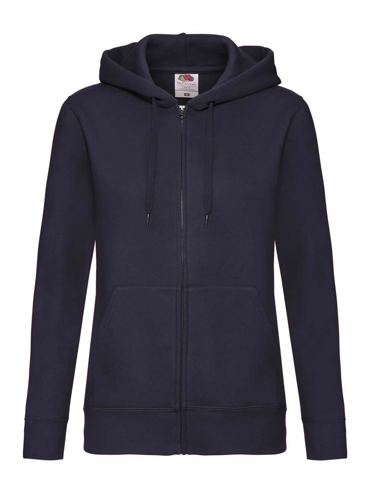 Premium Hooded Sweat Jacket Damen Sweatshirt / Hoodie – Fruit of the Loom – Farbe deep navy – individuell veredelbar