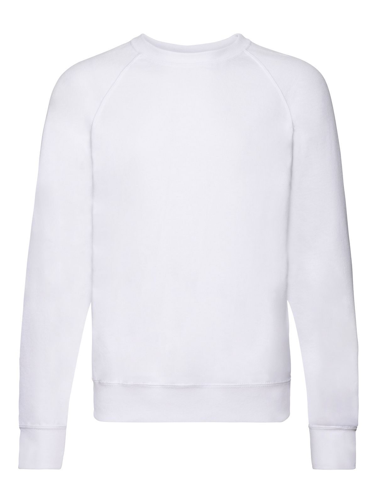 Lightweight Raglan Sweat Sweatshirt / Hoodie – Fruit of the Loom – Farbe Weiß – individuell veredelbar