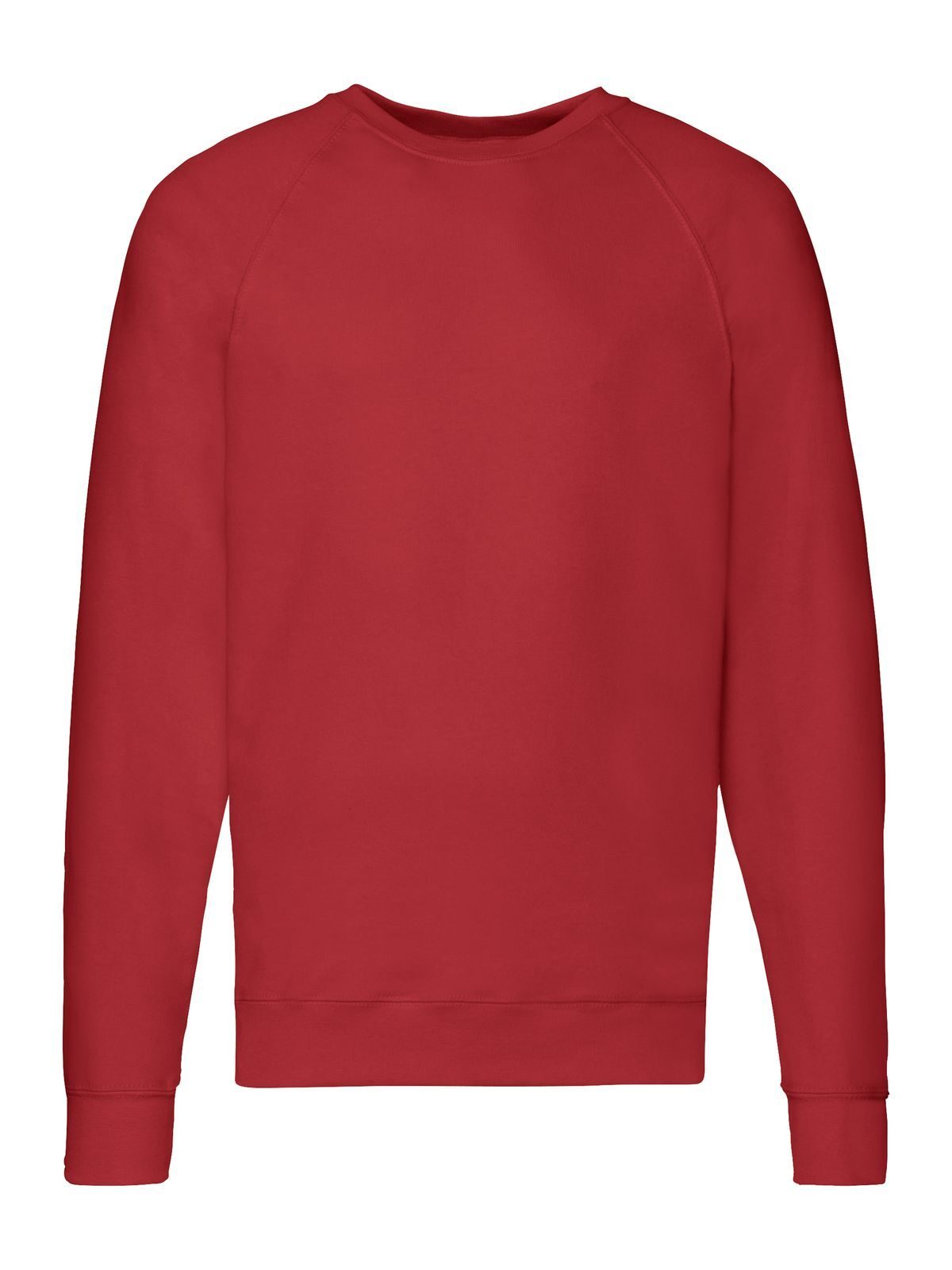 Lightweight Raglan Sweat Sweatshirt / Hoodie – Fruit of the Loom – Farbe Rot – individuell veredelbar