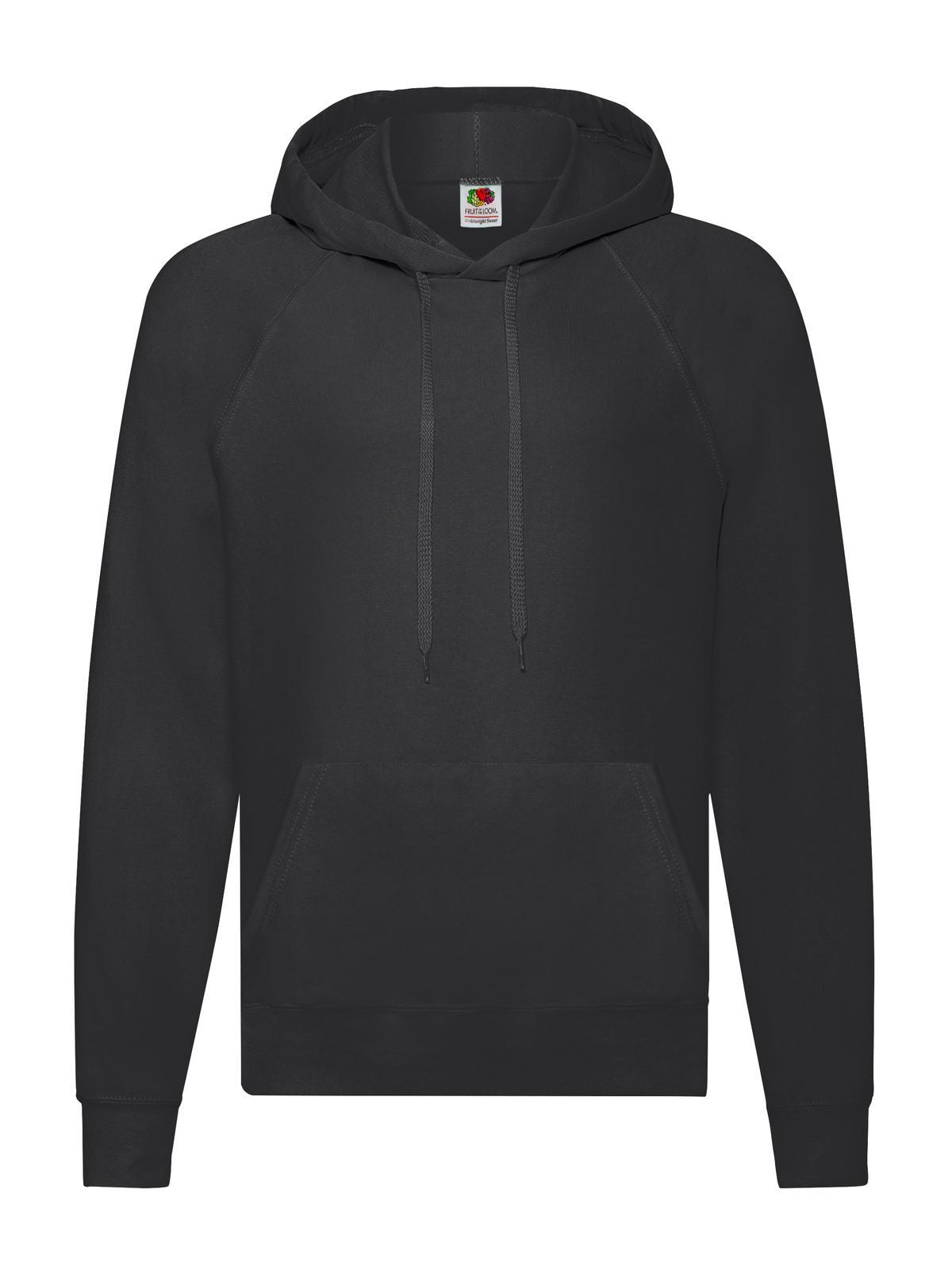 Lightweight Hooded Sweat Sweatshirt / Hoodie – Fruit of the Loom – Farbe Schwarz – individuell veredelbar