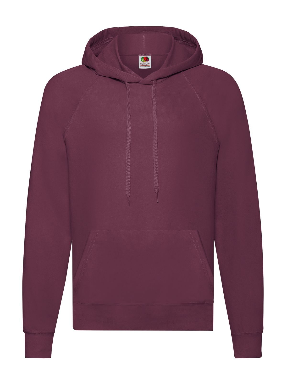 Lightweight Hooded Sweat Sweatshirt / Hoodie – Fruit of the Loom – Farbe Burgundy – individuell veredelbar