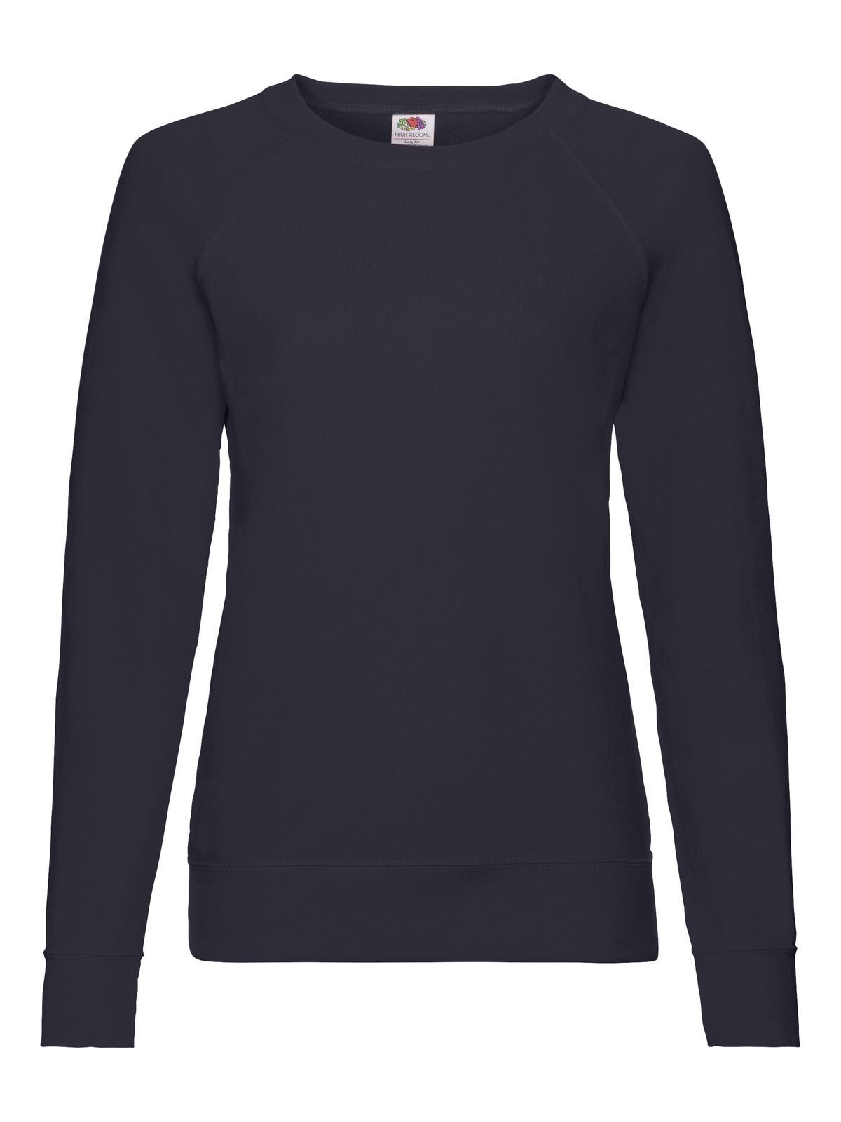 Lightweight Raglan Sweat Damen Sweatshirt / Hoodie – Fruit of the Loom – Farbe deep navy – individuell veredelbar