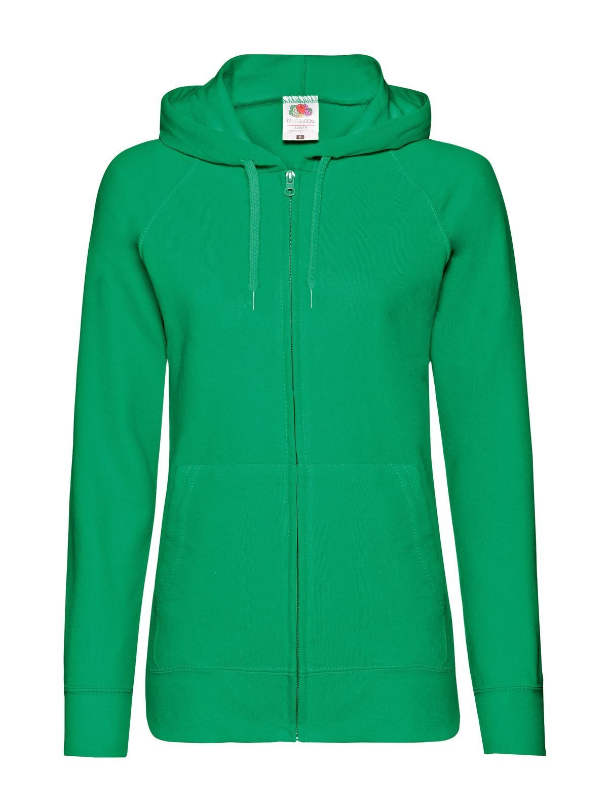 Lightweight Hooded Sweat Jacket Damen Sweatshirt / Hoodie – Fruit of the Loom – Farbe Kellygrün – individuell veredelbar