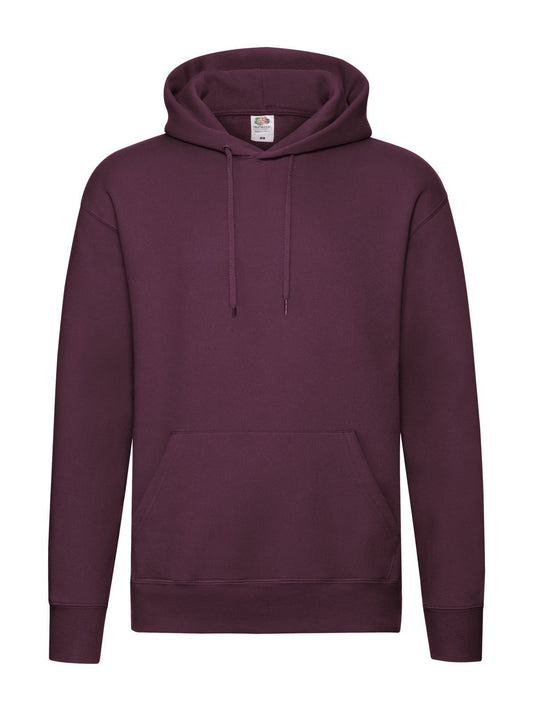 Premium Hooded Sweat Herren Sweatshirt / Hoodie – Fruit of the Loom – Farbe Burgundy – individuell veredelbar