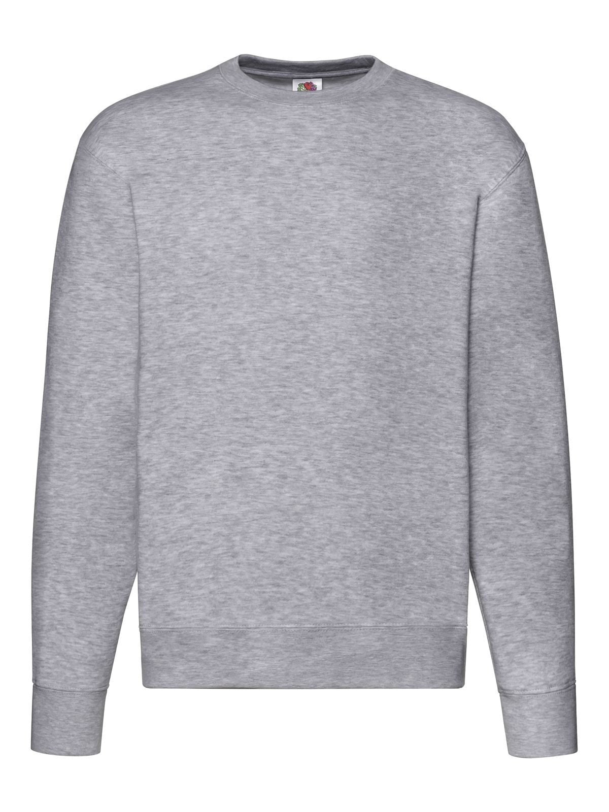 Premium Set-In Sweat Herren Sweatshirt / Hoodie – Fruit of the Loom – Farbe heather grey – individuell veredelbar
