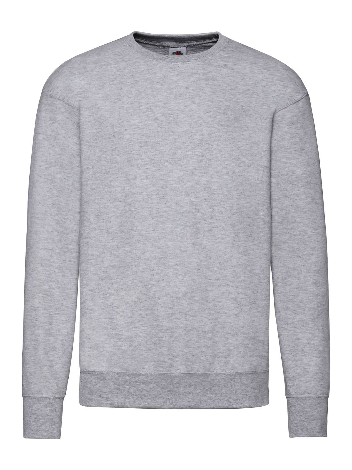 Lightweight Set-In Sweat Sweatshirt / Hoodie – Fruit of the Loom – Farbe heather grey – individuell veredelbar