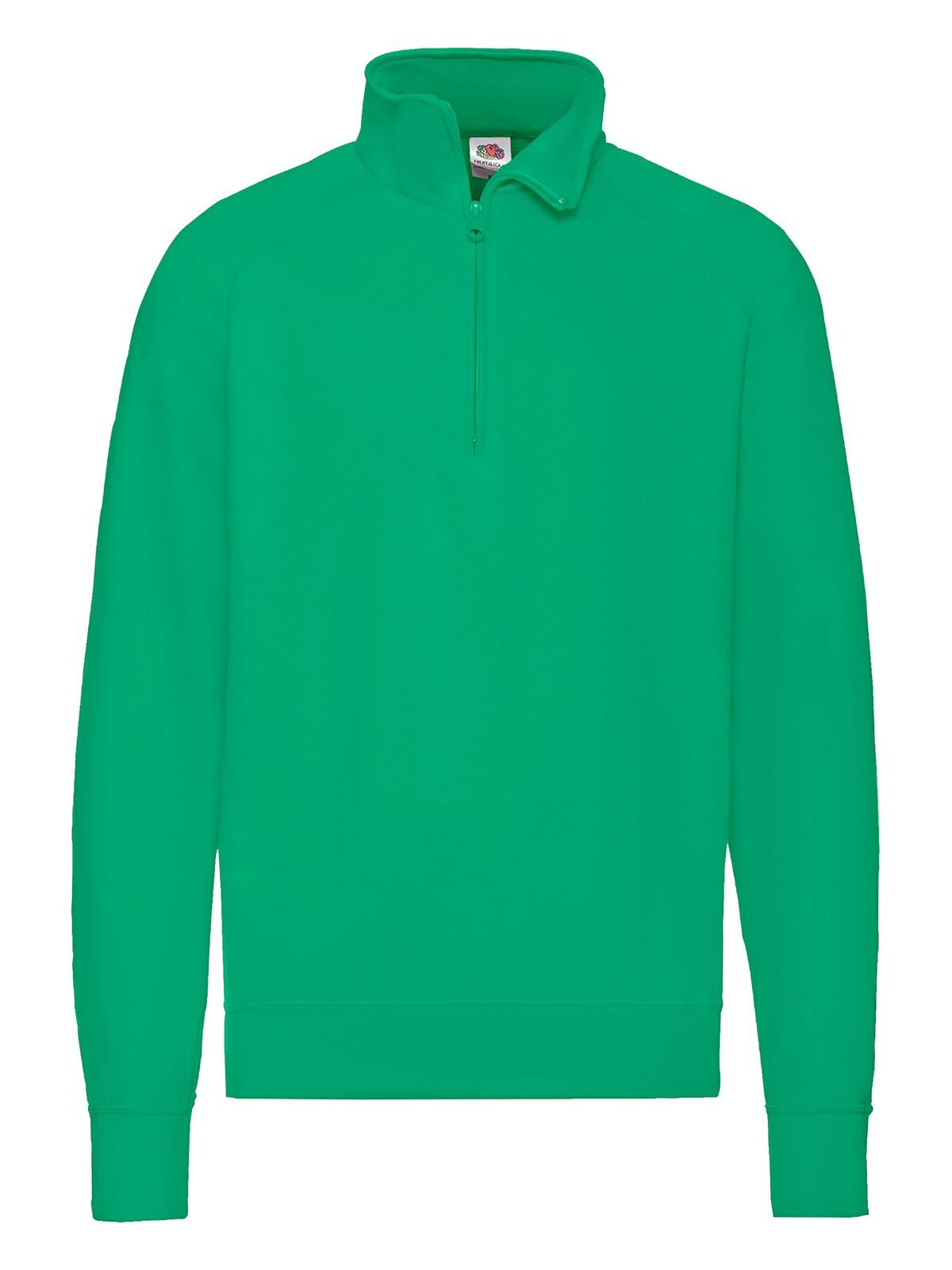 Lightweight Zip Neck Sweat Sweatshirt / Hoodie – Fruit of the Loom – Farbe Kellygrün – individuell veredelbar