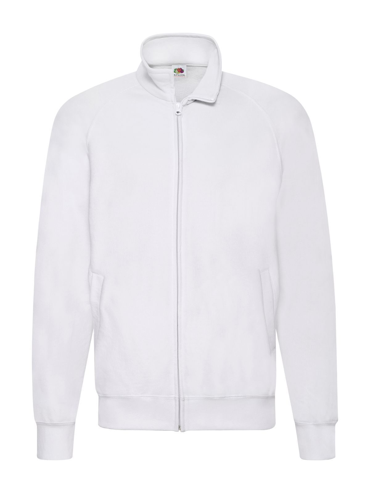 Lightweight Sweat Jacket Sweatshirt / Hoodie – Fruit of the Loom – Farbe Weiß – individuell veredelbar