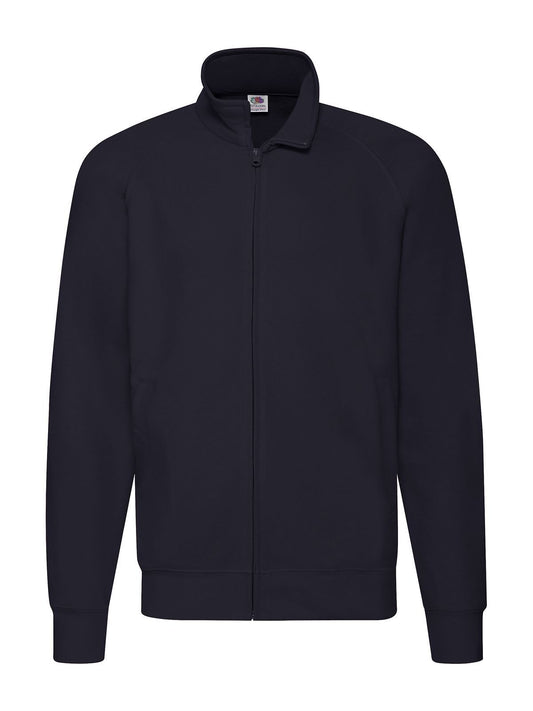 Lightweight Sweat Jacket Sweatshirt / Hoodie – Fruit of the Loom – Farbe deep navy – individuell veredelbar