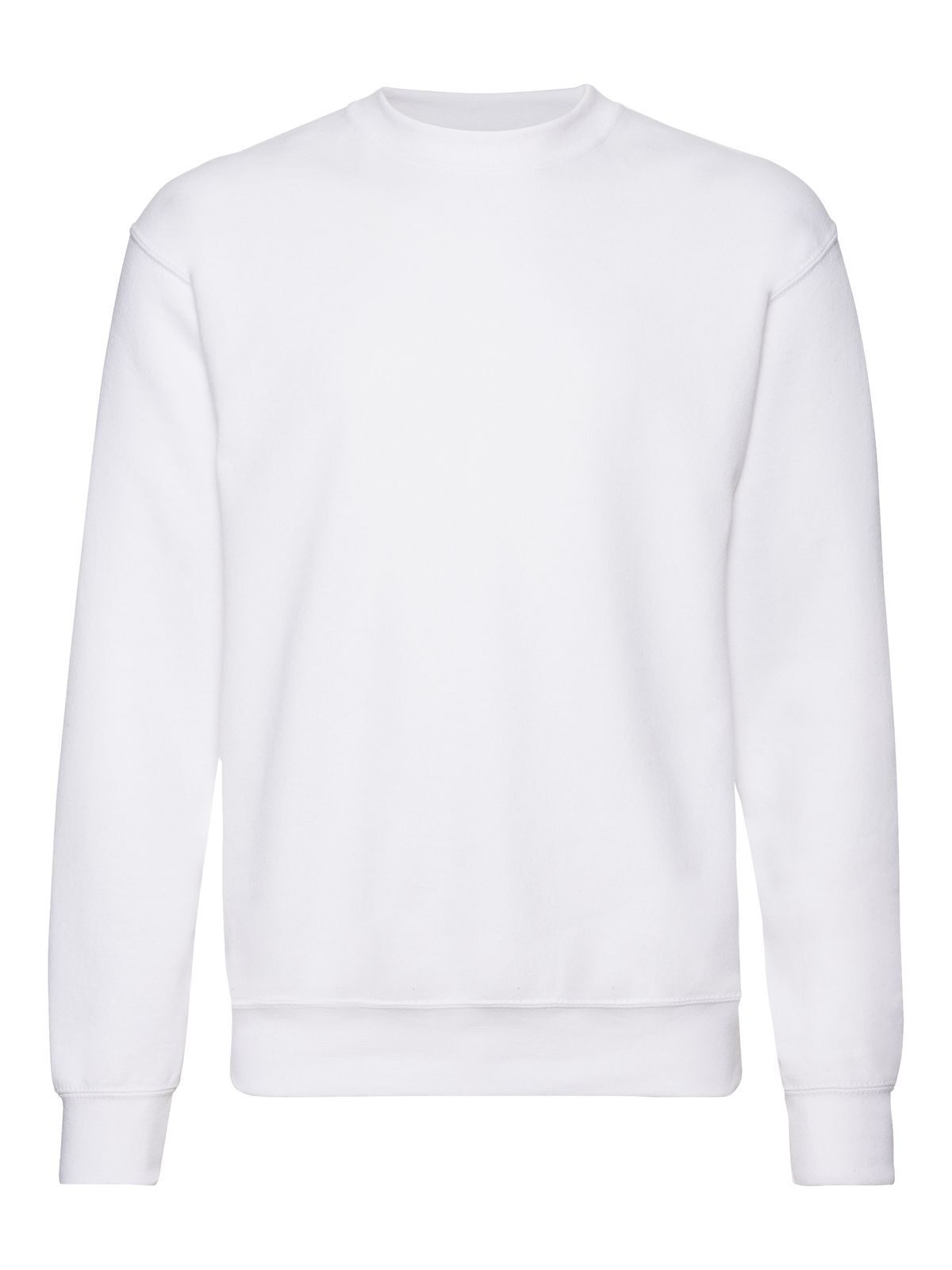 Classic Set-In Sweat Herren Sweatshirt / Hoodie – Fruit of the Loom – Farbe Weiß – individuell veredelbar