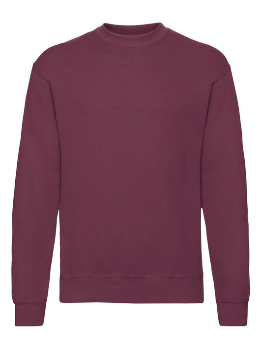 Classic Set-In Sweat Herren Sweatshirt / Hoodie – Fruit of the Loom – Farbe Burgundy – individuell veredelbar