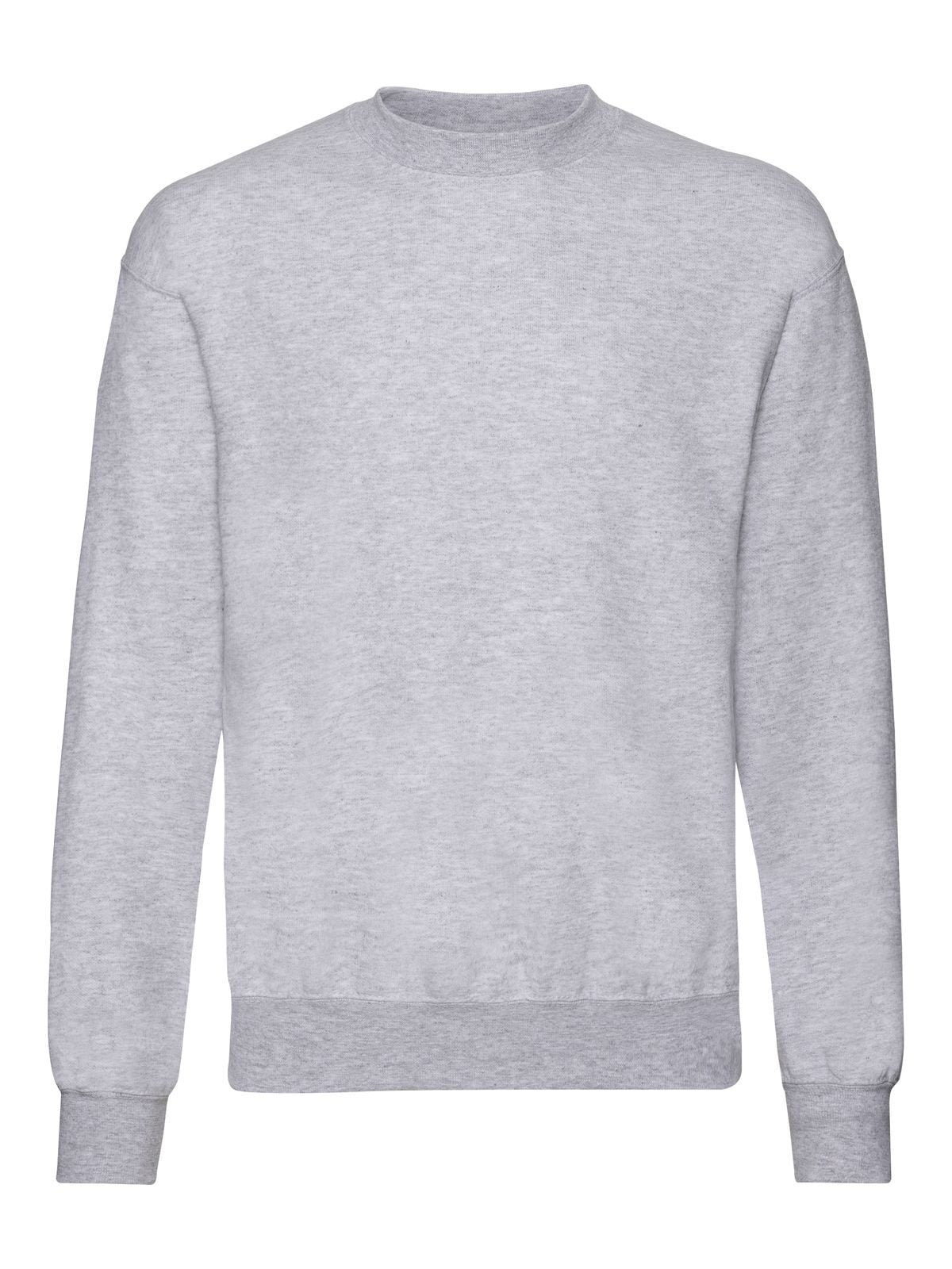 Classic Set-In Sweat Herren Sweatshirt / Hoodie – Fruit of the Loom – Farbe heather grey – individuell veredelbar