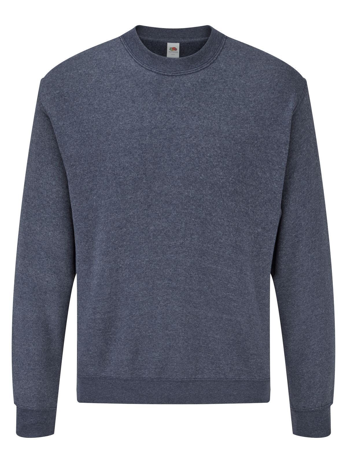 Classic Set-In Sweat Herren Sweatshirt / Hoodie – Fruit of the Loom – Farbe vintage heather navy – individuell veredelbar