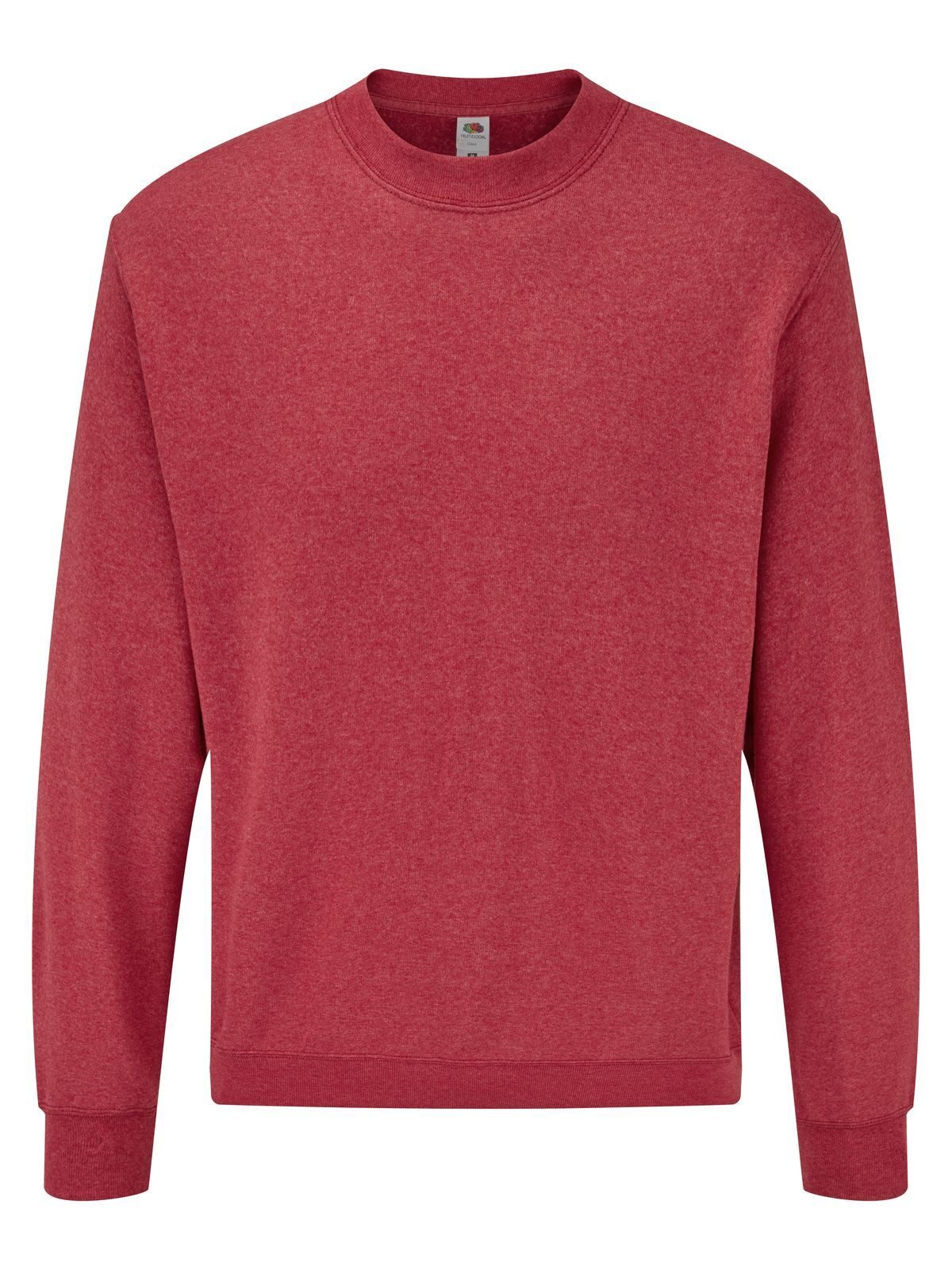 Classic Set-In Sweat Herren Sweatshirt / Hoodie – Fruit of the Loom – Farbe vintage heather red – individuell veredelbar