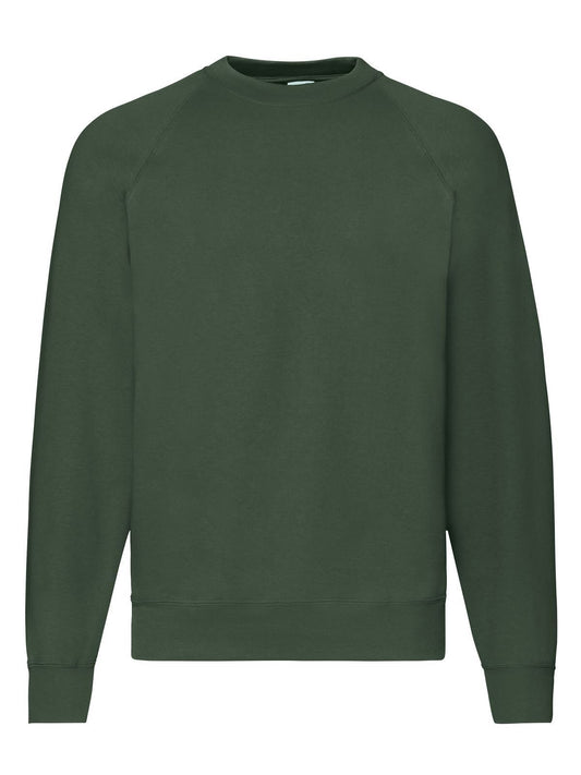 Classic Raglan Sweat Herren Sweatshirt / Hoodie – Fruit of the Loom – Farbe bottle green – individuell veredelbar