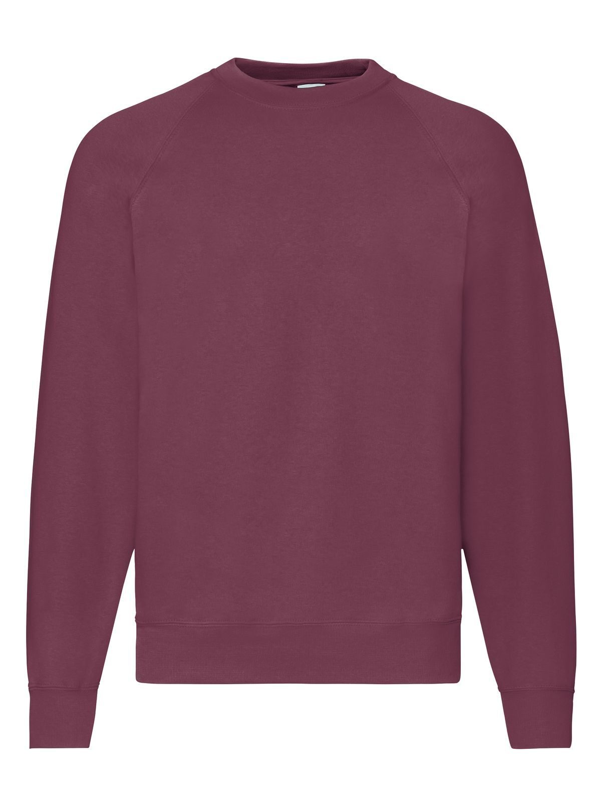 Classic Raglan Sweat Herren Sweatshirt / Hoodie – Fruit of the Loom – Farbe Burgundy – individuell veredelbar