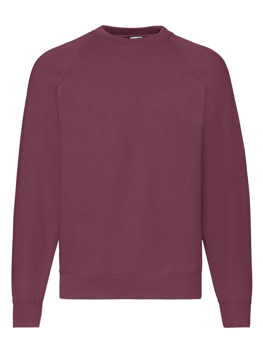 Classic Raglan Sweat Herren Sweatshirt / Hoodie – Fruit of the Loom – Farbe Burgundy – individuell veredelbar