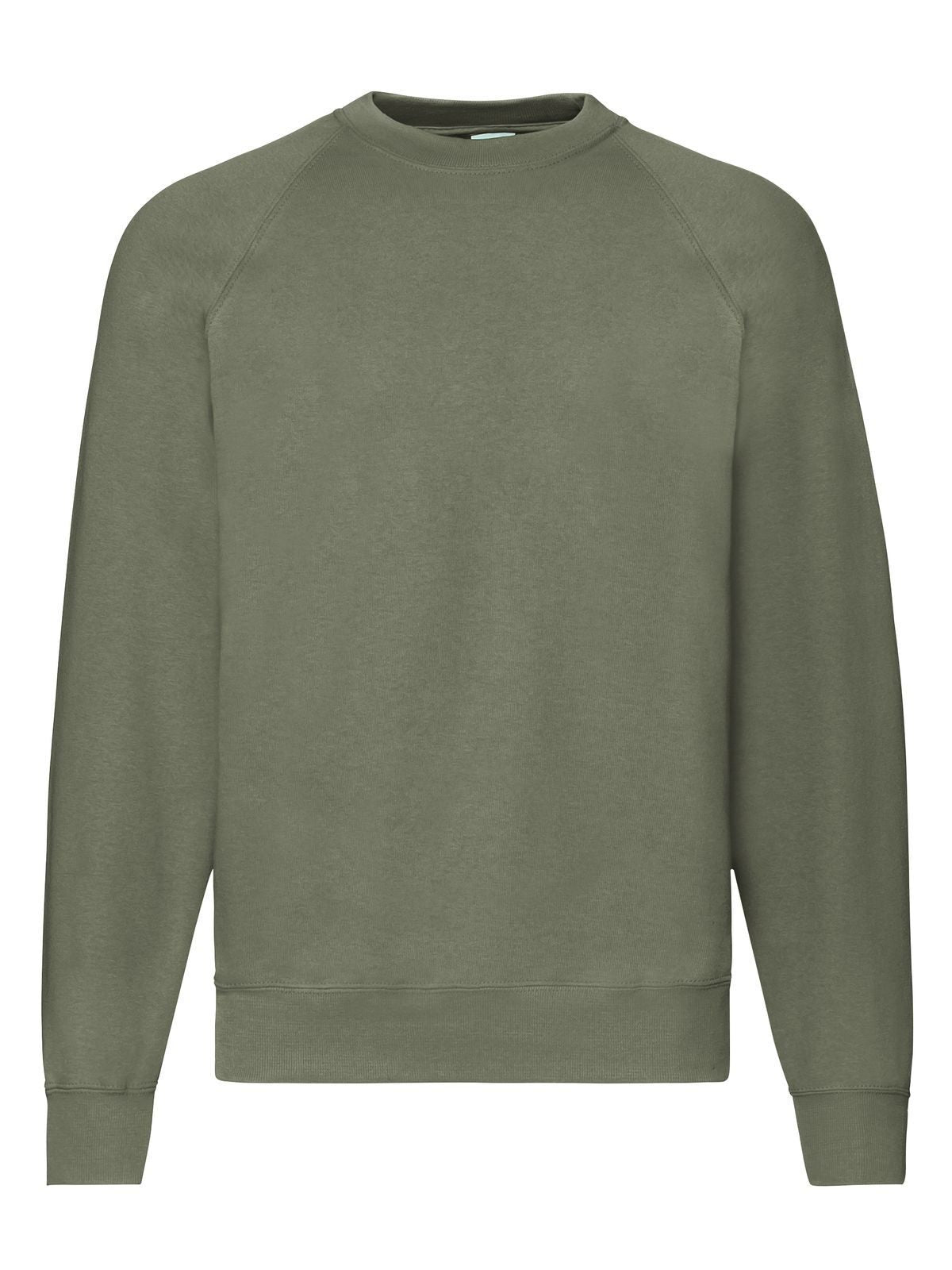 Classic Raglan Sweat Herren Sweatshirt / Hoodie – Fruit of the Loom – Farbe classic olive – individuell veredelbar