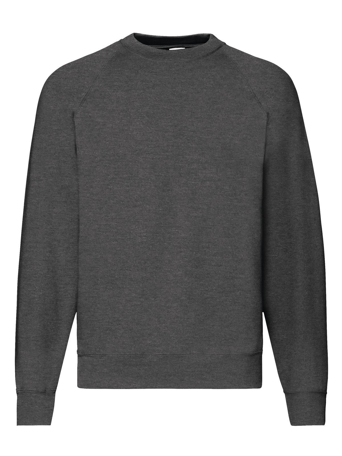 Classic Raglan Sweat Herren Sweatshirt / Hoodie – Fruit of the Loom – Farbe grigio melange scuro – individuell veredelbar
