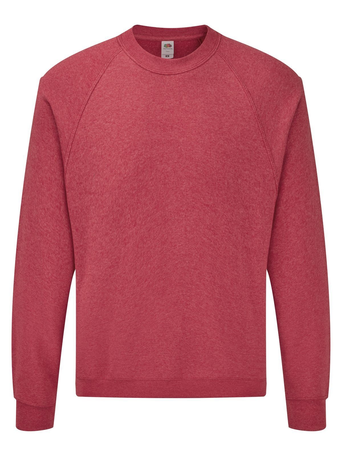 Classic Raglan Sweat Herren Sweatshirt / Hoodie – Fruit of the Loom – Farbe vintage heather red – individuell veredelbar