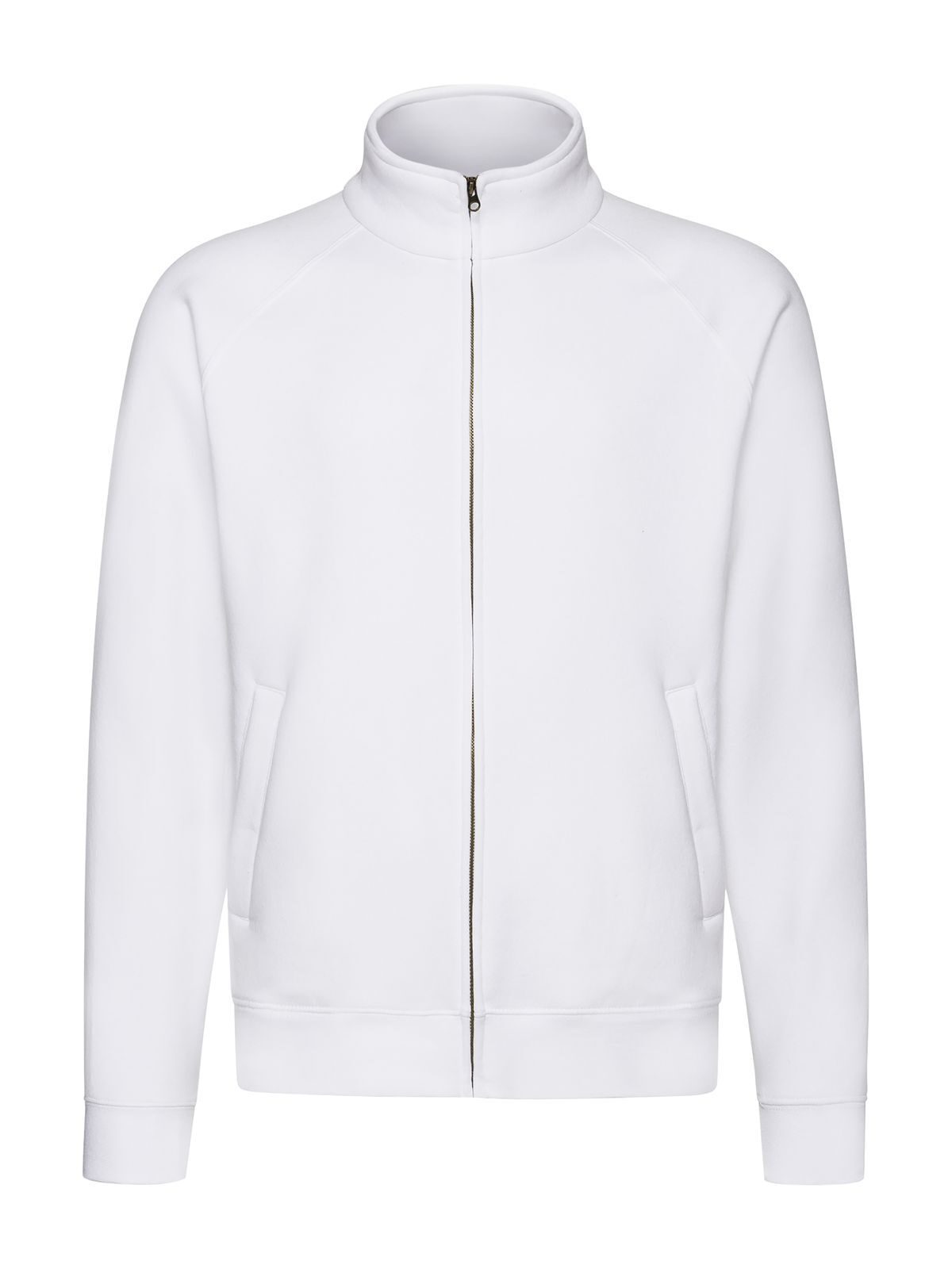 Premium Sweat Jacket Herren Sweatshirt / Hoodie – Fruit of the Loom – Farbe Weiß – individuell veredelbar