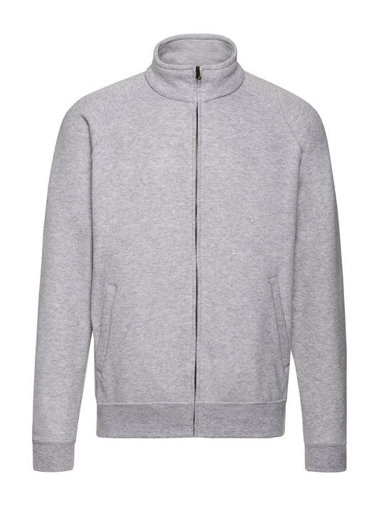 Classic Sweat Jacket Herren Sweatshirt / Hoodie – Fruit of the Loom – Farbe heather grey – individuell veredelbar
