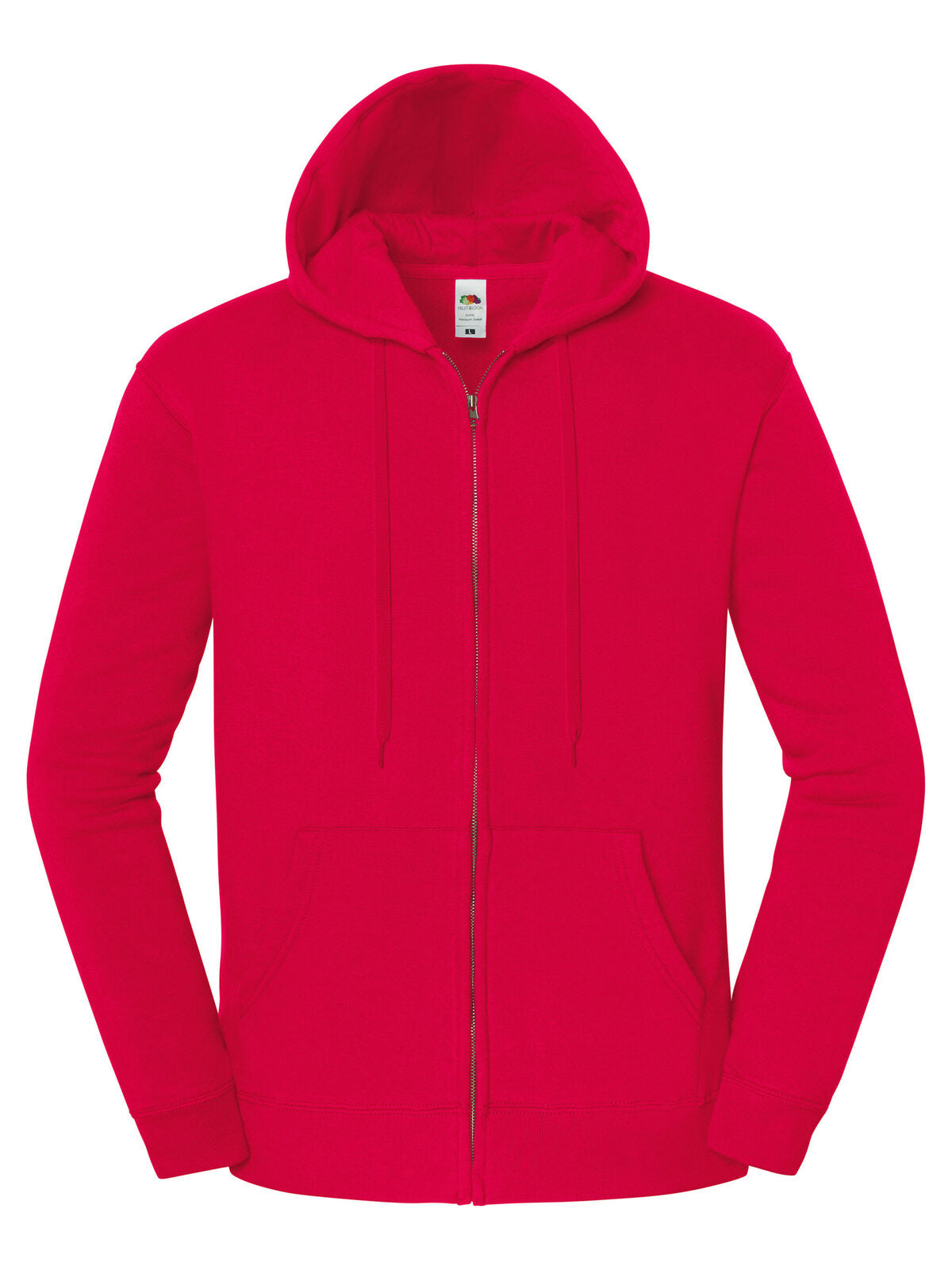 Iconic Premium Hooded Sweat Jacket Herren Sweatshirt / Hoodie – Fruit of the Loom – Farbe Rot – individuell veredelbar