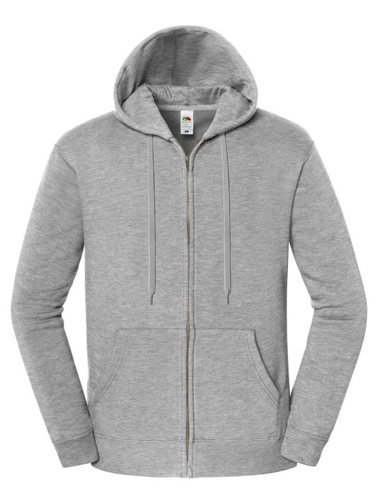 Iconic Premium Hooded Sweat Jacket Herren Sweatshirt / Hoodie – Fruit of the Loom – Farbe athletic heather – individuell veredelbar
